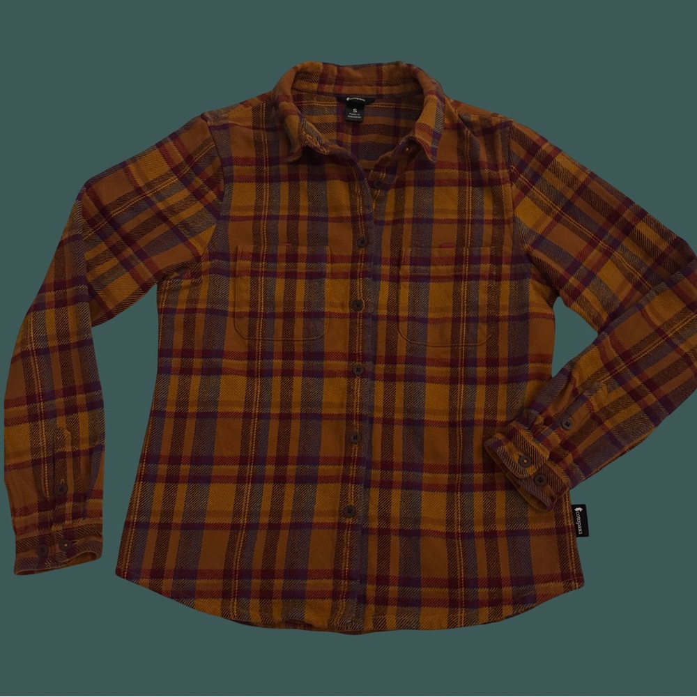 Cotopaxi Plaid Flannel Button Up Shirt Organic Cotton Mero